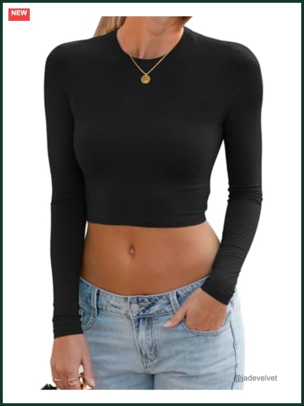 Women's Sexy Long Sleeve Slim Fit Crop Top 92% Rayon 8% Spandex Stretch
